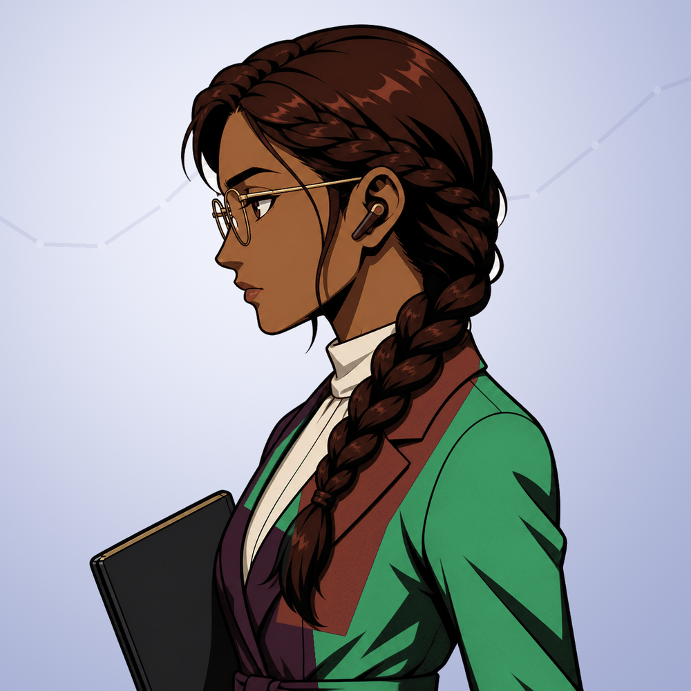 Side-Braid Wrap Broker anime profile artwork
