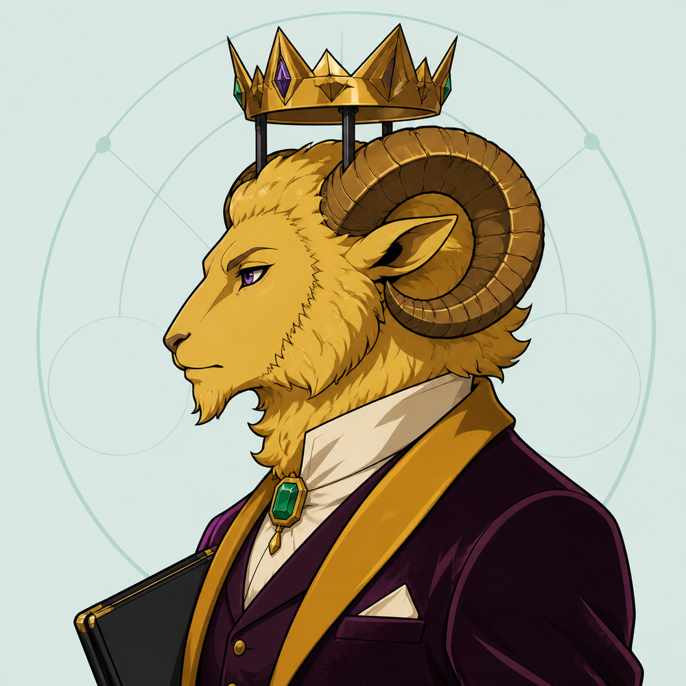 Golden ram chancellor Isekai Broker artwork
