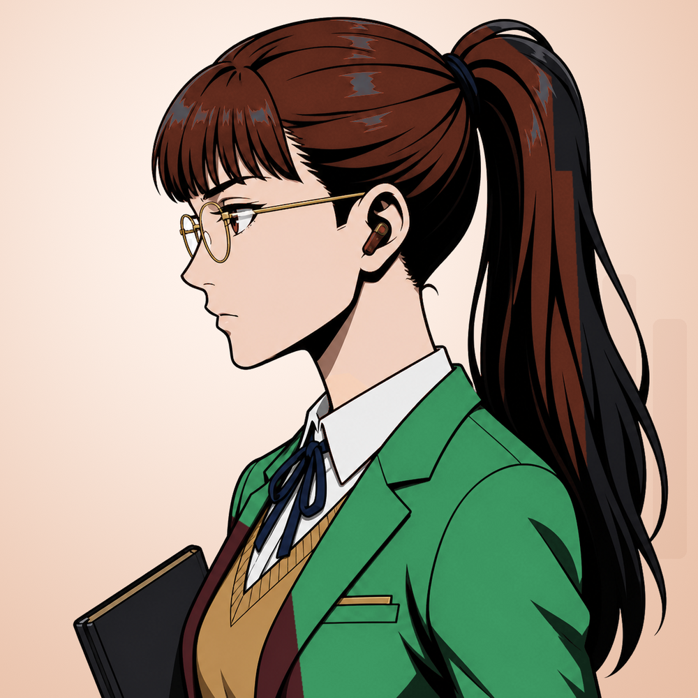 Bang Ponytail Preppy Broker anime profile artwork