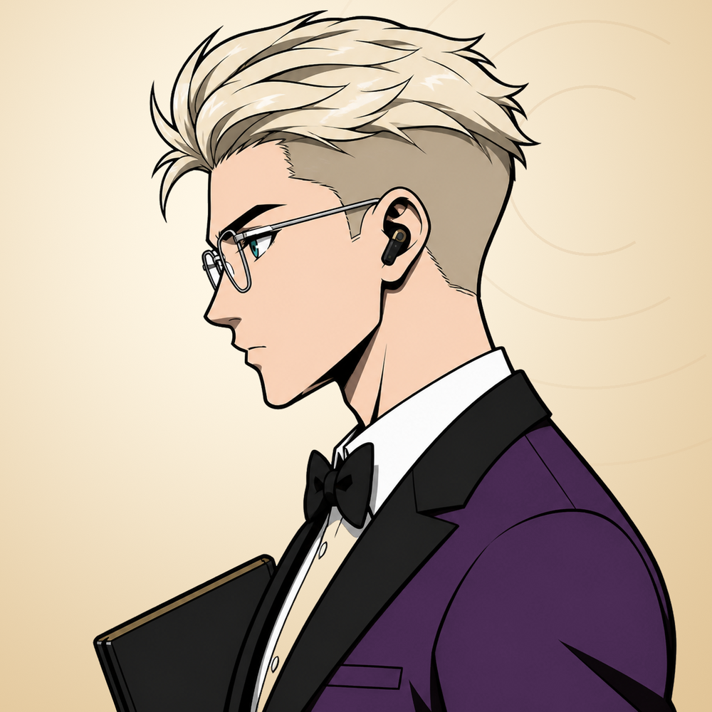 Platinum Undercut Broker anime profile artwork
