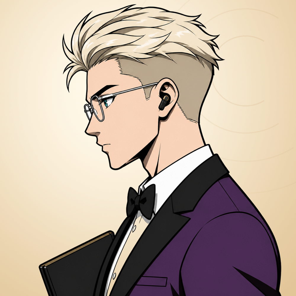 Platinum Undercut Broker anime profile artwork